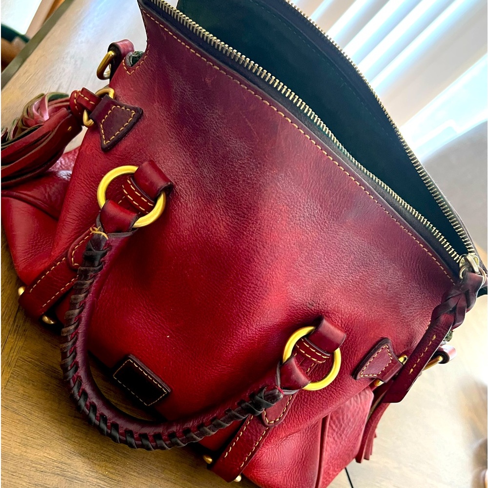 The best leather. Sorry interior is used but can be cleaned.